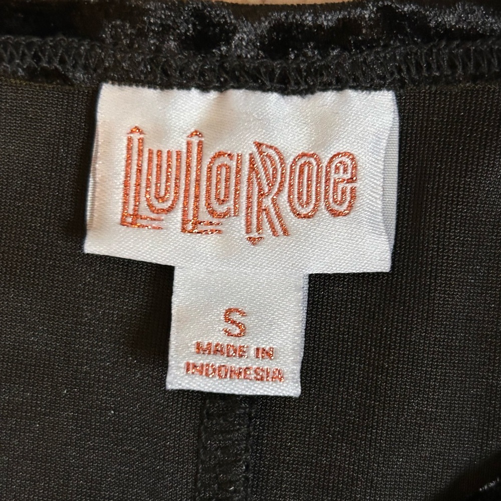 NWT LuLaRoe Women’s Small Black Crushed Velvet Dress - Picture 7 of 12